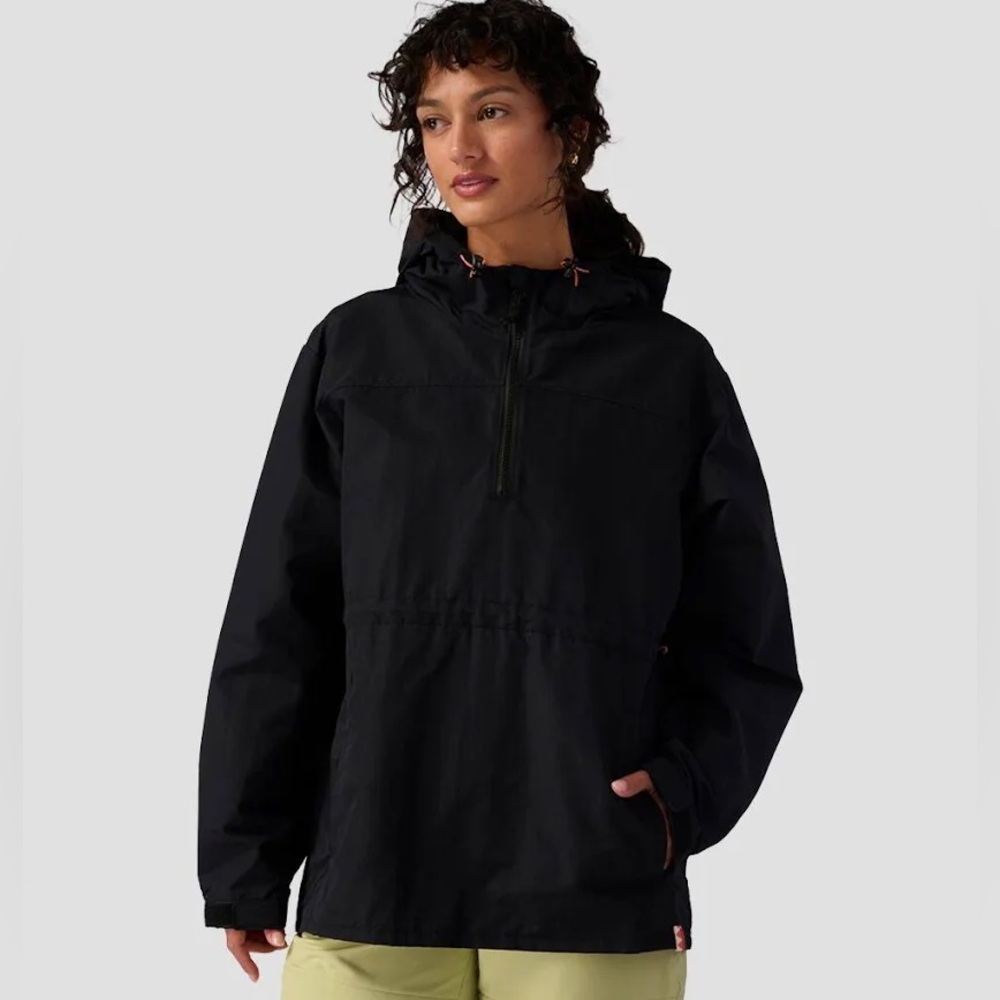 Stoic Black Anorak windbreaker